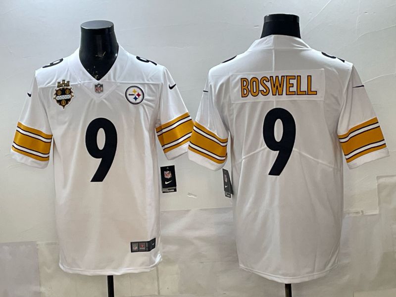 Men Pittsburgh Steelers #9 Boswell White 2025 Nike Limited NFL Jersey style 03->pittsburgh steelers->NFL Jersey